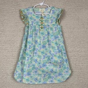 Matilda Jane Dress Girls 6 Blue Aqua‎ Azaleas Happy And Free Prairie Pockets